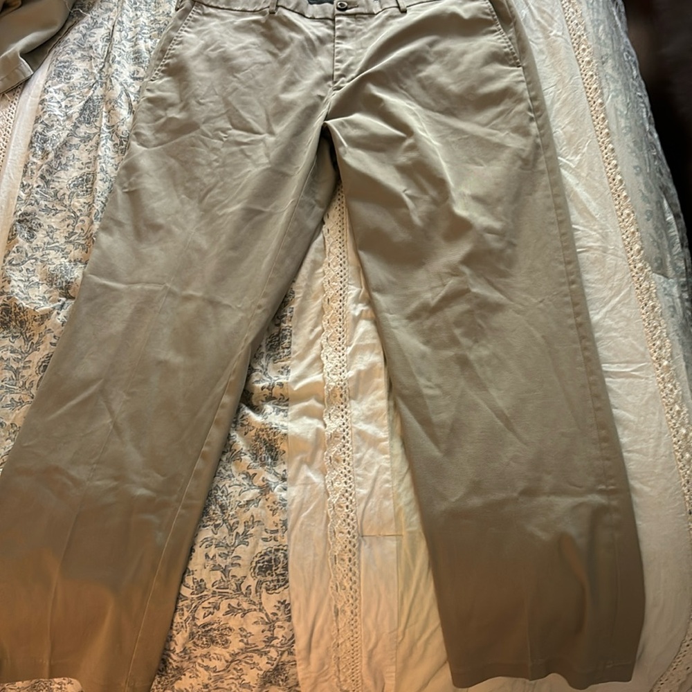 Premium fit no iron straight fit khaki pants by haggar